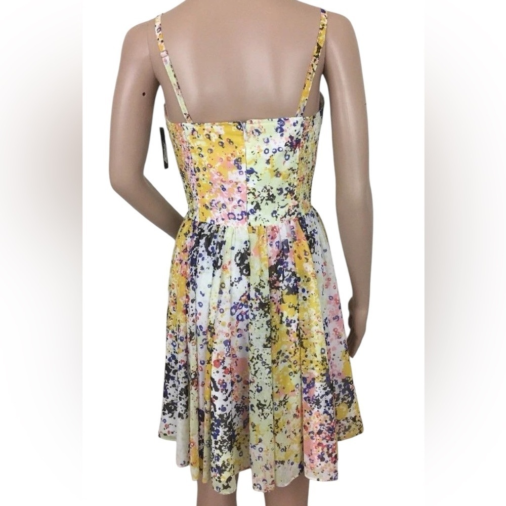 Guess LA Dress Sz 6 Cocktail Party Tanya Corset Chiffon Fit n Flare Colorful - Picture 5 of 14